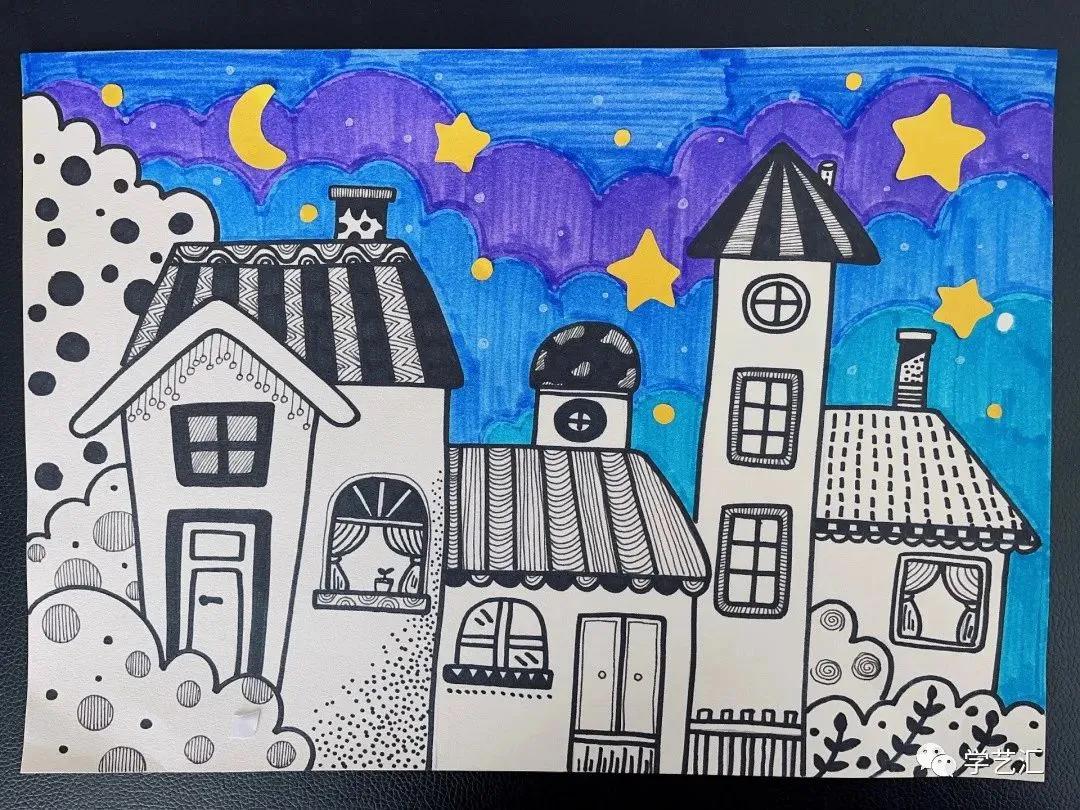 怎么画又漂亮又萌的儿童画,儿童画考级1-10级作品图片范画