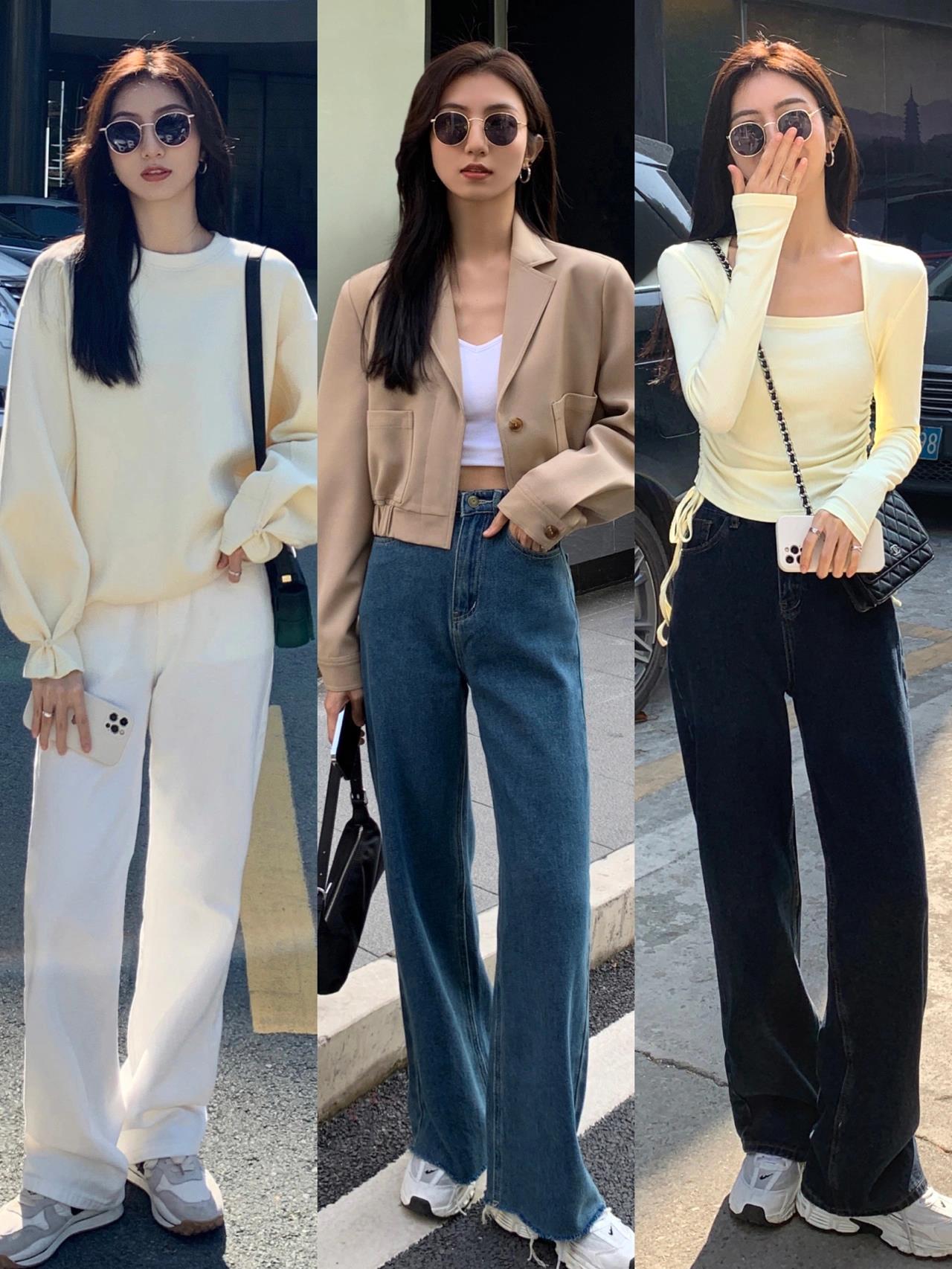 今年流行上短下长穿衣风格,短上衣阔腿裤怎么穿好看