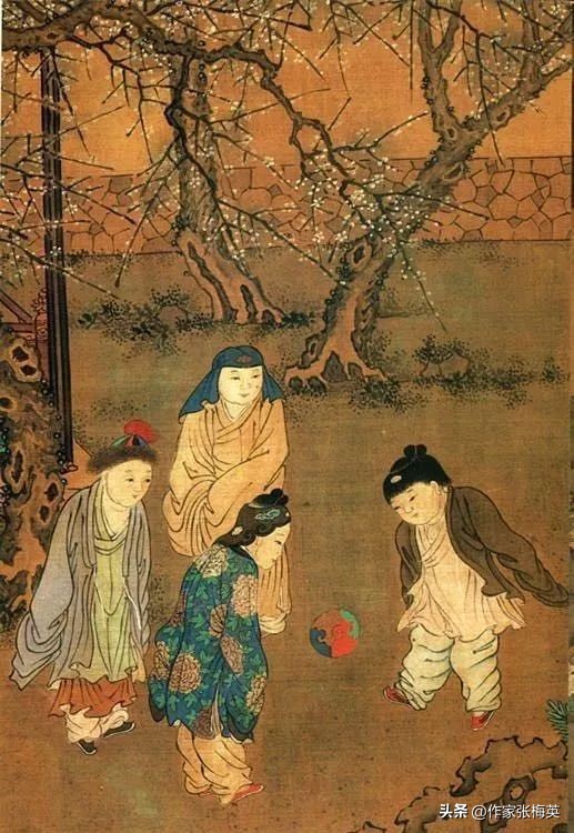 蹴鞠画法图文,古代蹴鞠的画