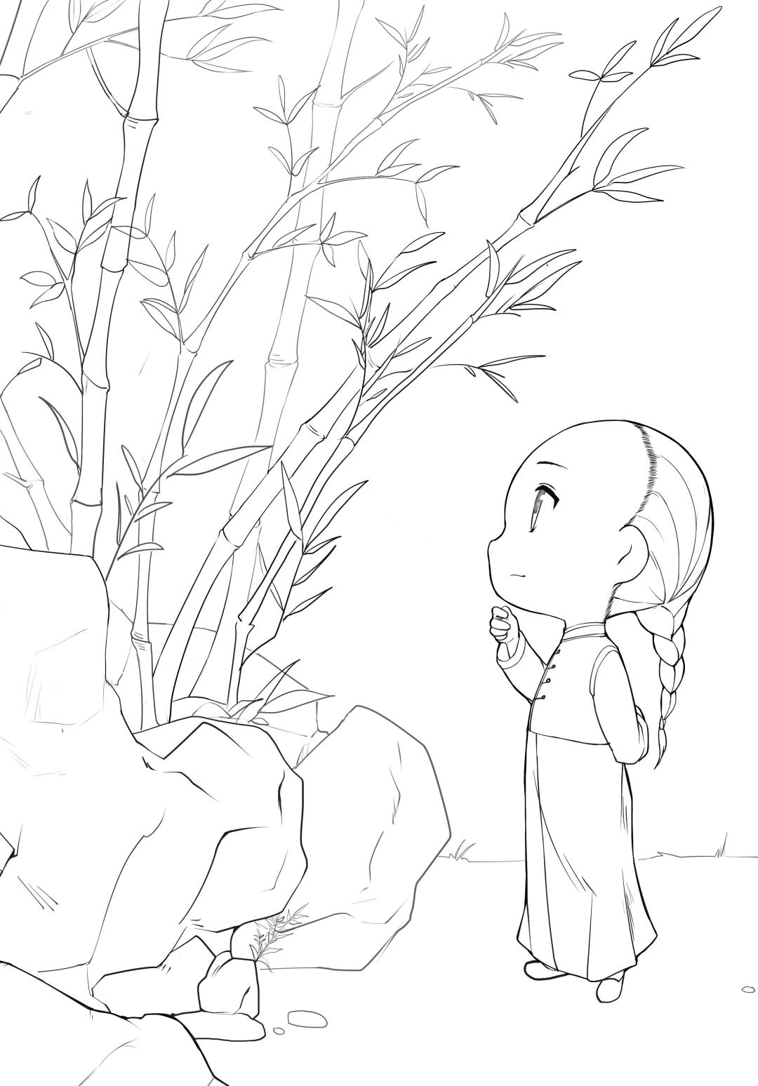 古诗词插画简单漂亮手绘,悯农诗词图片简笔