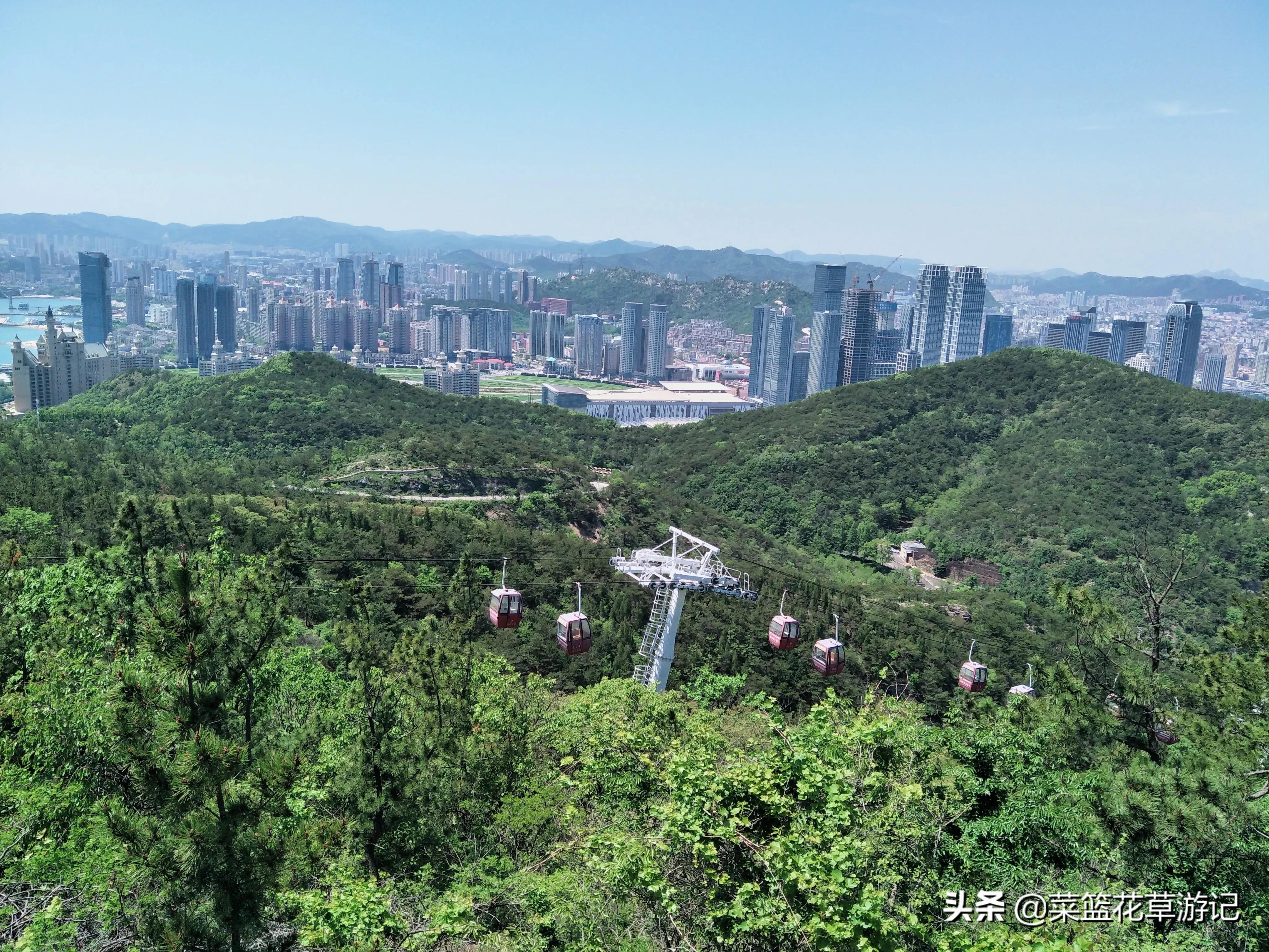 夕阳西下大连跨海大桥最佳观景地,大连莲花山观景台跨海大桥视频