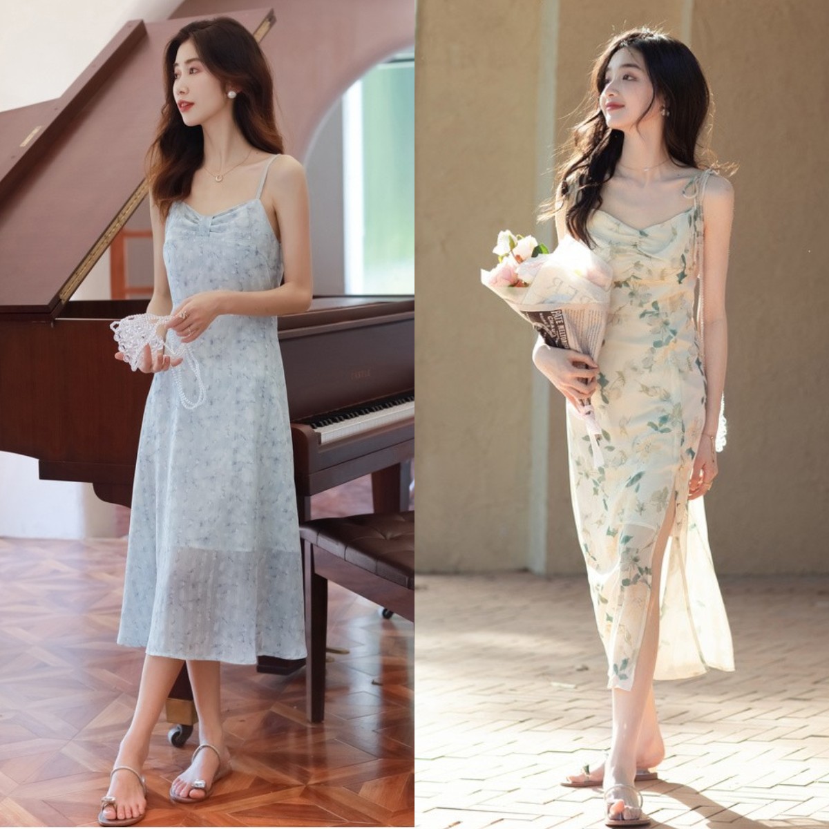 碎花裙夏天的最佳开启模式,碎花裙如何才能穿得清新脱俗