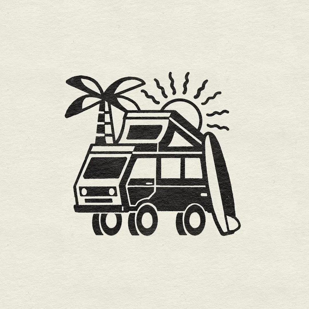 三分钟儿童春天风景简笔画马克笔,海边椰树风景简笔画图片大全