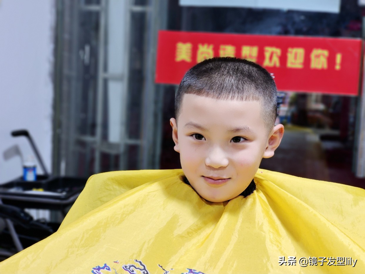 儿童发型男孩短发圆脸锅盖头,小男孩帅气发型3岁短头发锅盖头