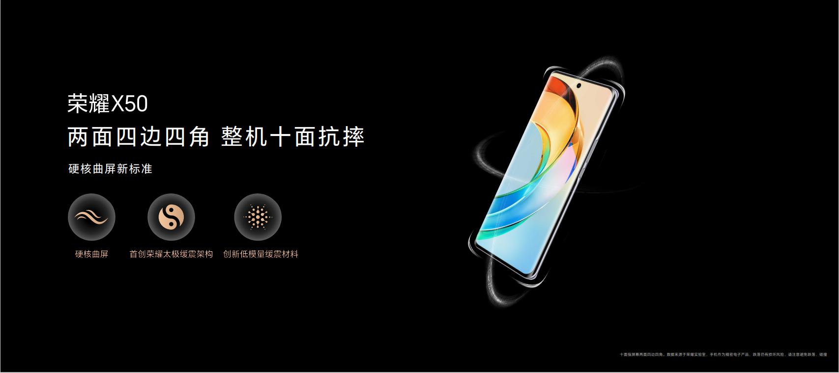 荣耀X50正式发布：十面抗摔、1亿像素主摄、首发芯片，售1399元起