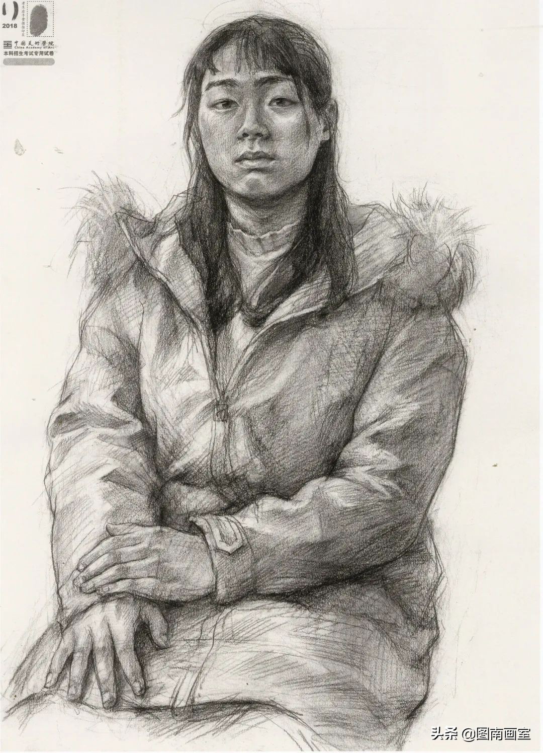 中国美术学院素描头像高分作品,全国素描高分作品