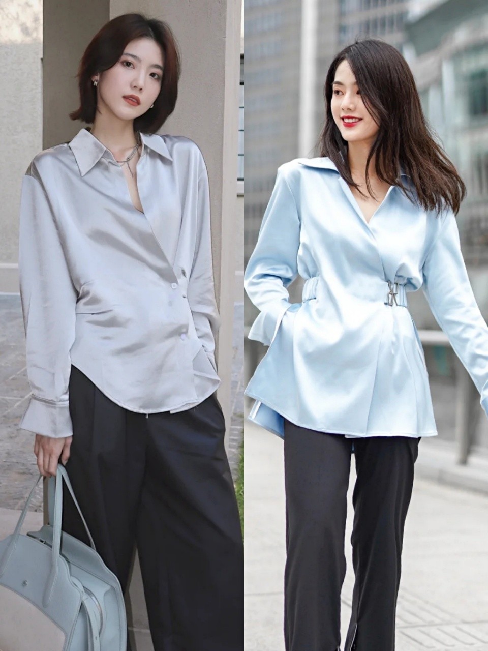 早秋衬衫这样穿简约时髦超撩人,长袖子衬衫怎么穿好看又有范