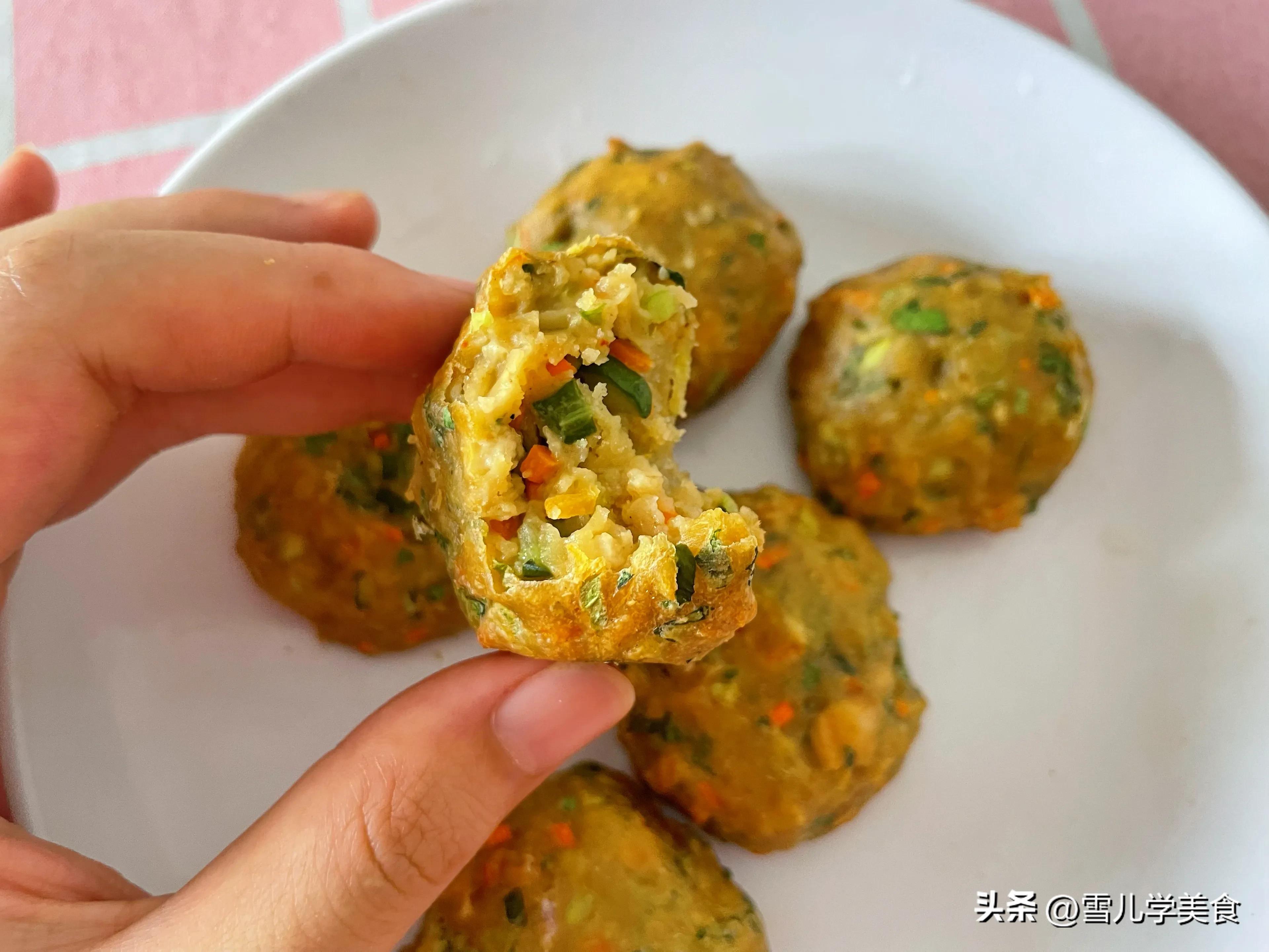 免炸素丸子,低卡无油豆腐丸子