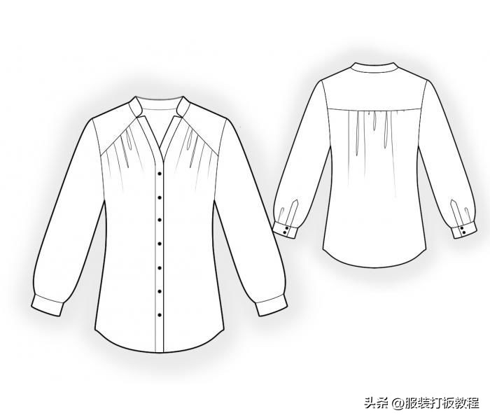 服装设计衬衫款式图,衬衫服装设计效果图