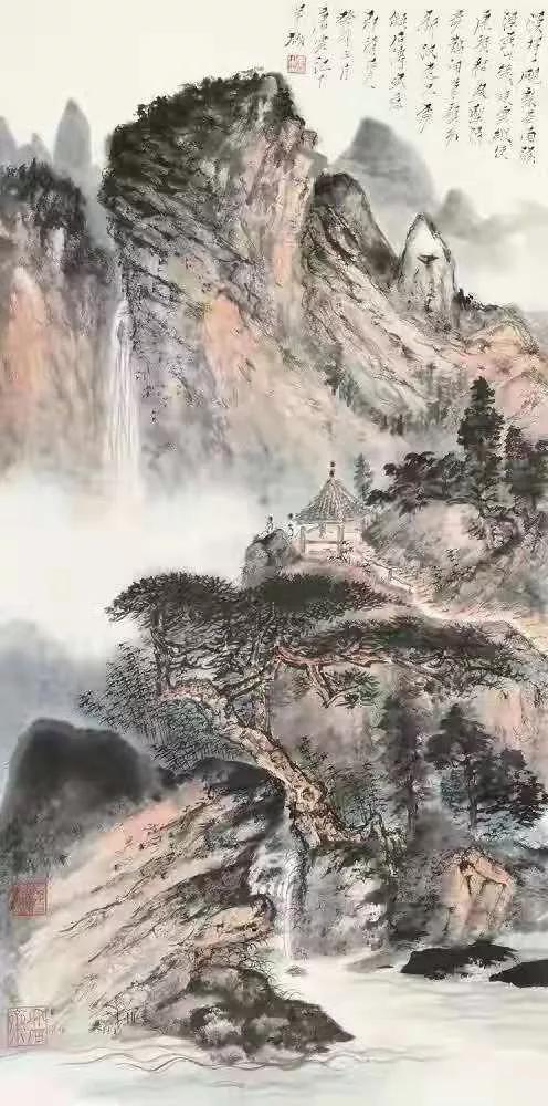 现代山水画名家竖幅作品欣赏,古代名家横幅山水画作品欣赏