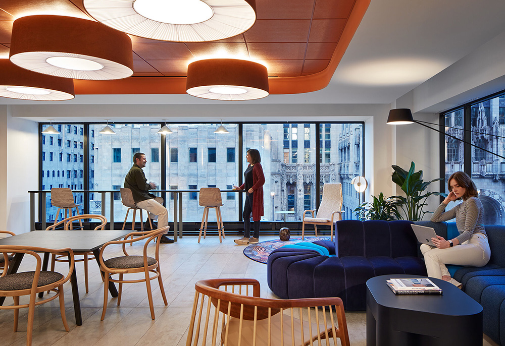 轻奢酒店风纽约Dock72写字楼大堂与公共空间设计欣赏