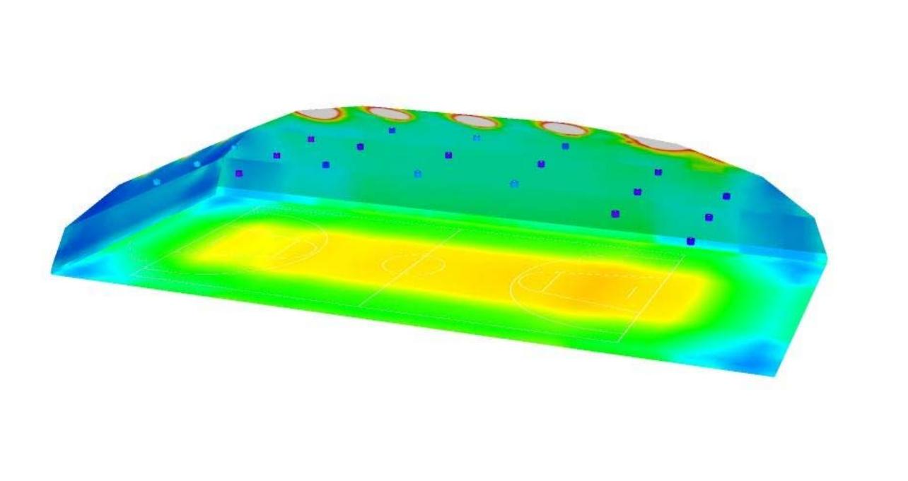 气膜馆灯具安装,运动场馆灯具设计