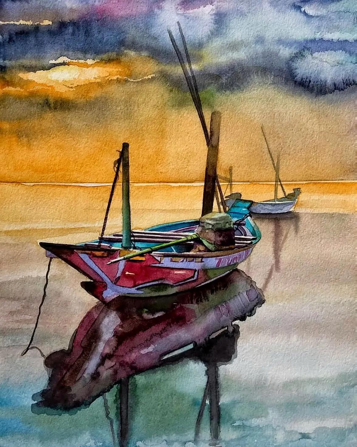 意大利画家水彩画,德国水彩画师作品欣赏