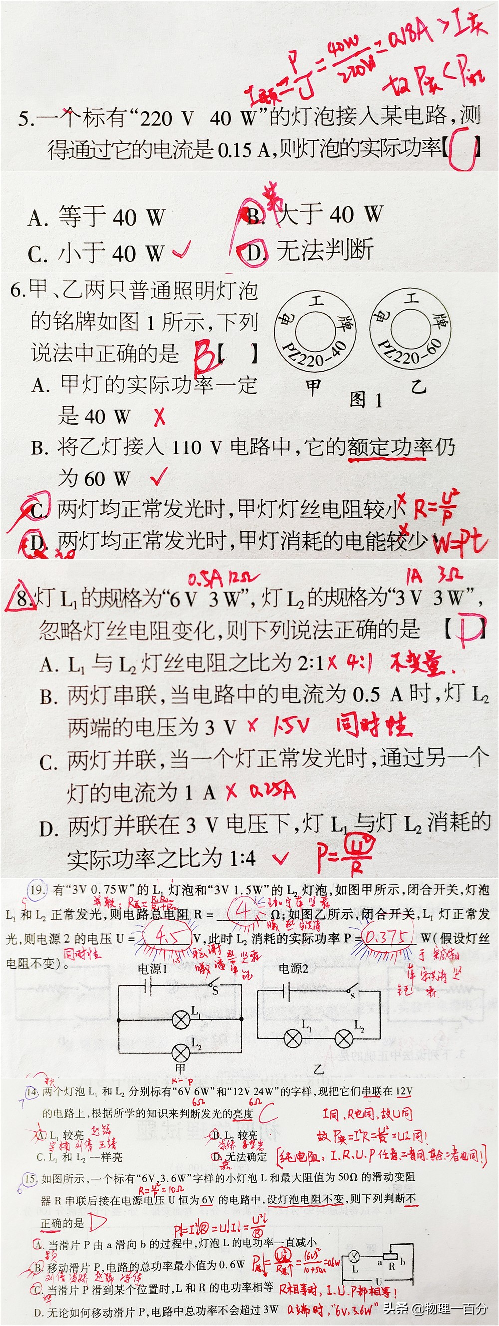 初中生快速提高成绩必看的四张图,初中物理38张示意图大全