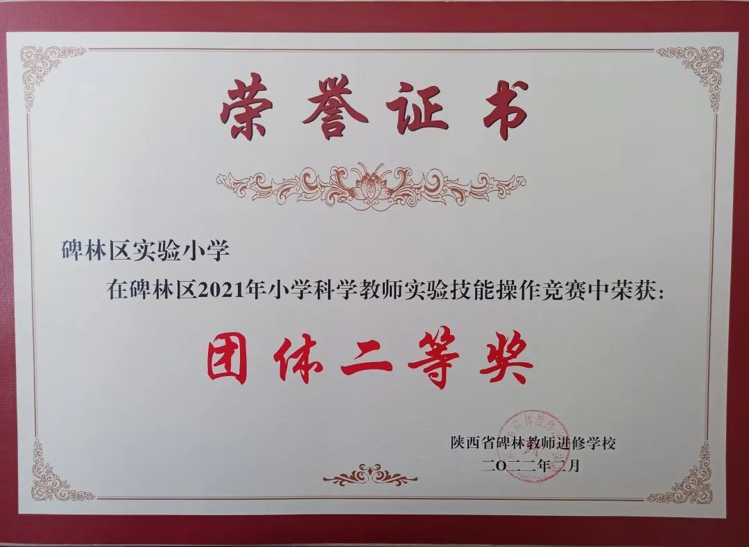 奋发的碑林区实验小学人2021年度都获得啥“好评”？答案揭晓