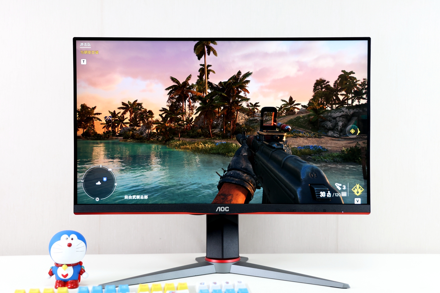 aoc显示器1080p小钢炮,小屏幕高分辨率的显示器