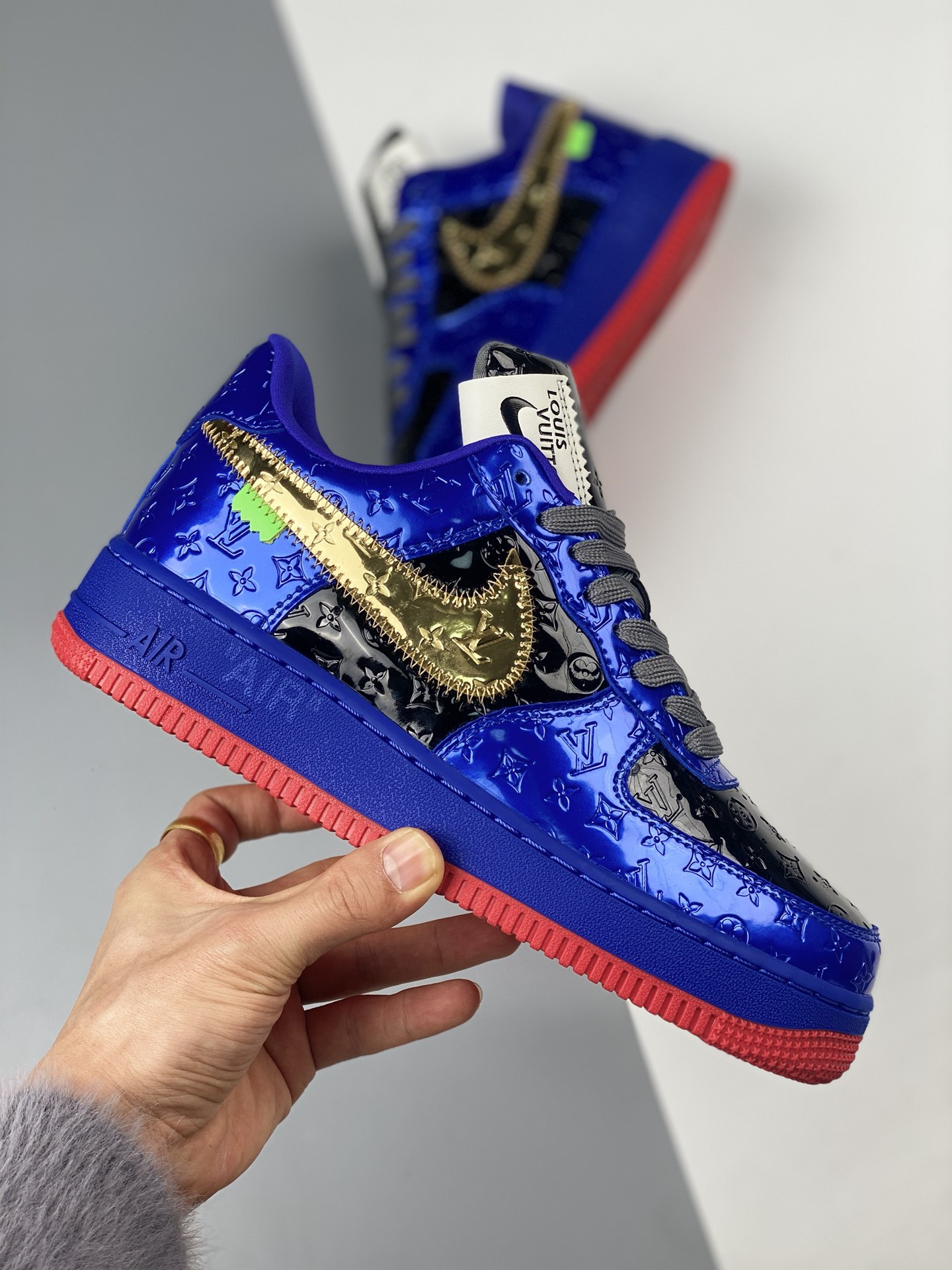 louisvuitton休闲鞋纯黑,nike路易威登联名鞋空军一号