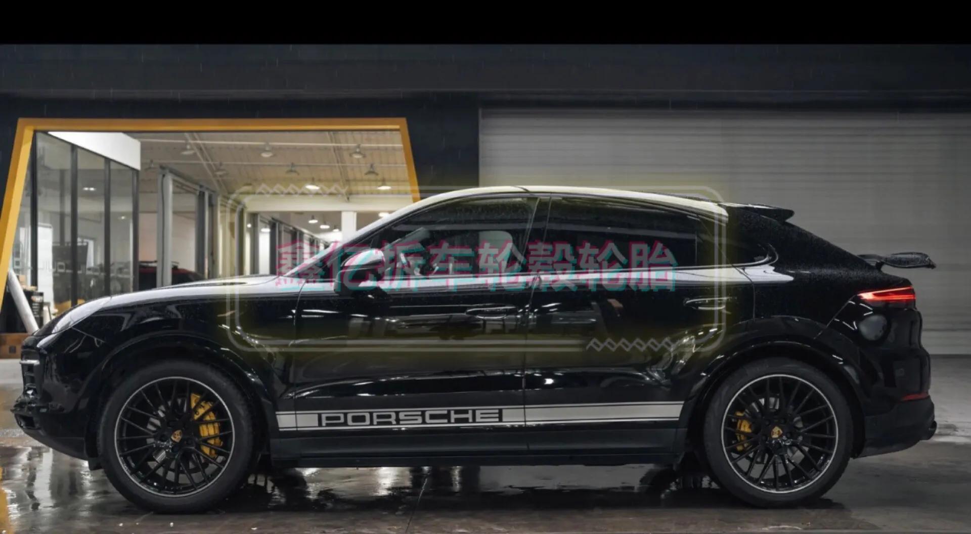 保时捷卡宴鸟巢轮毂拆车件,保时捷卡宴21寸鸟巢轮毂轮胎