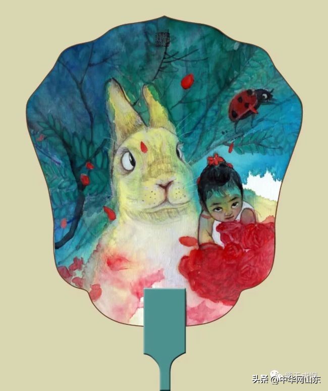 著名画家马新胜的“童画”礼物：我和兔子有个约会