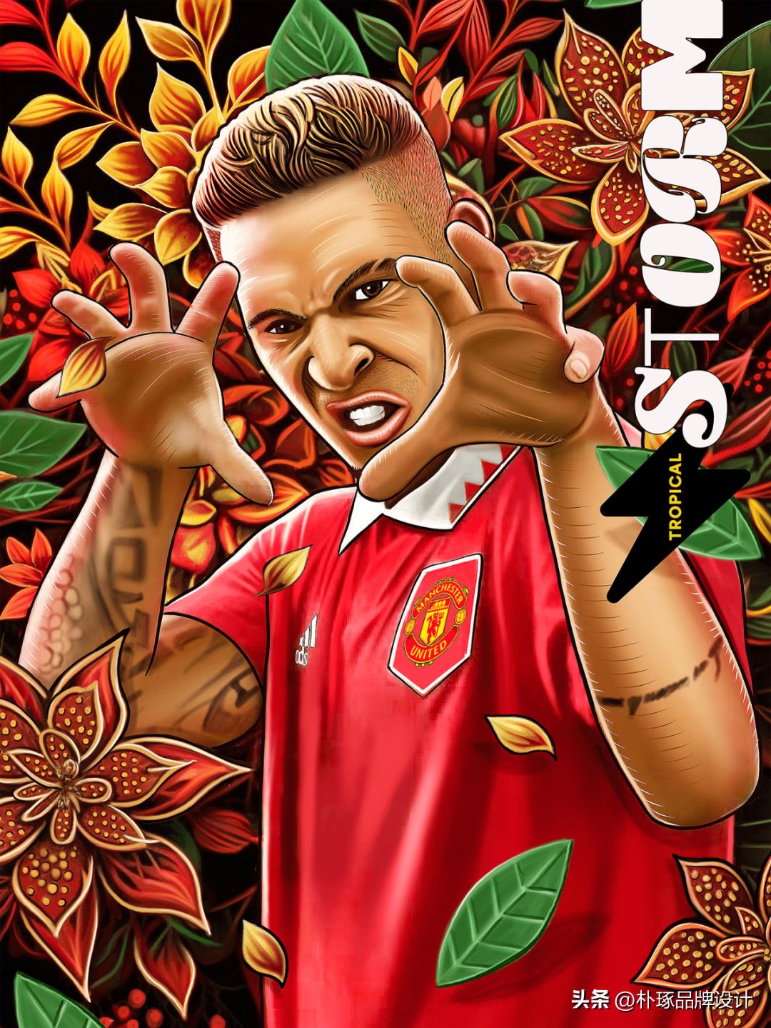 足球运动员手绘图,足球运动员海报设计