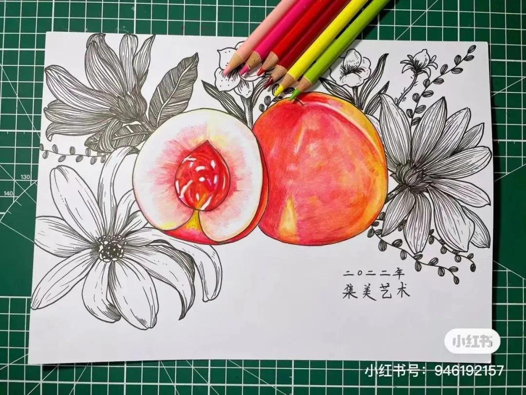 彩铅画出马克笔的效果,彩铅马克笔混合画