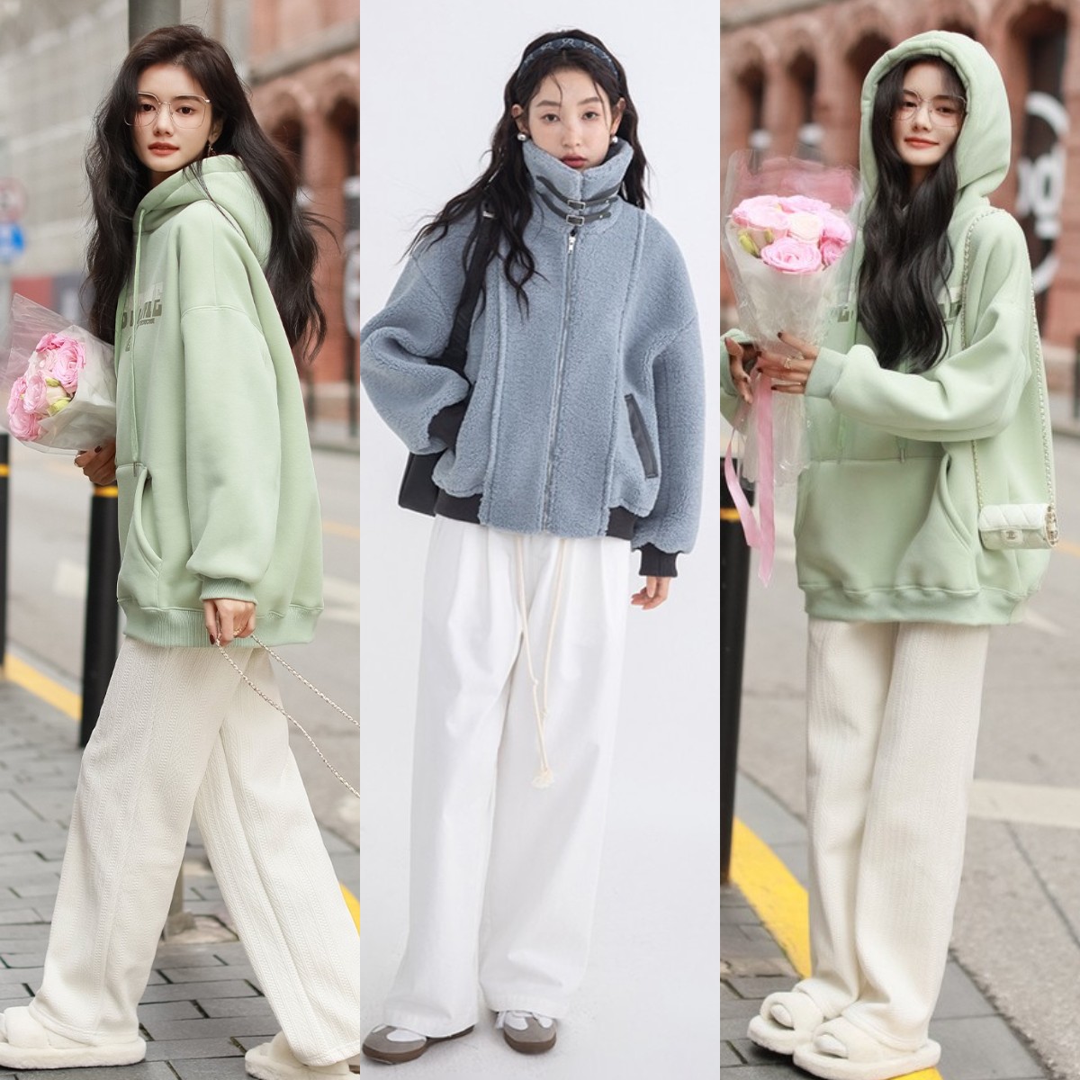 白色运动裤束脚怎么搭配上衣冬天,冬天白色休闲裤搭什么上衣最好看