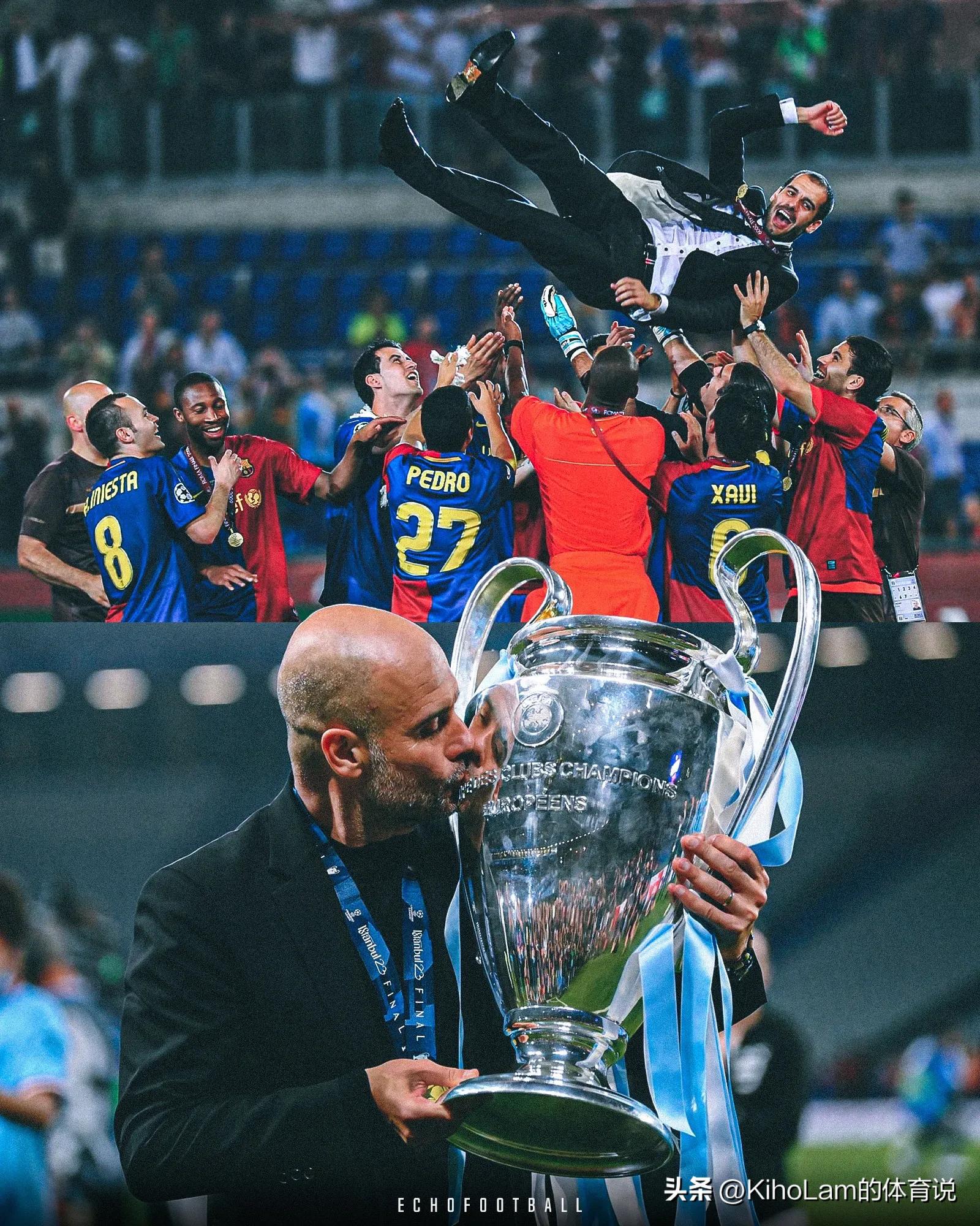 曼城获得三冠王梅西恭贺瓜帅,曼城是冠军英语