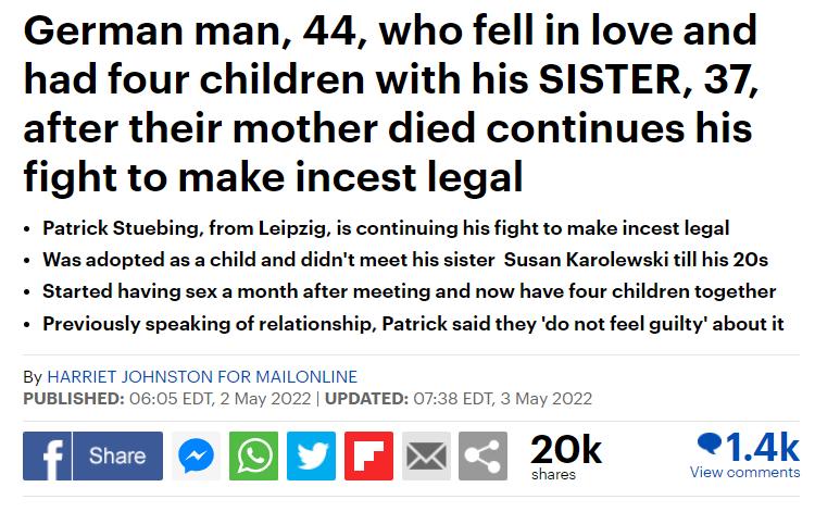 德国兄妹5年生4个孩子,德国亲兄妹