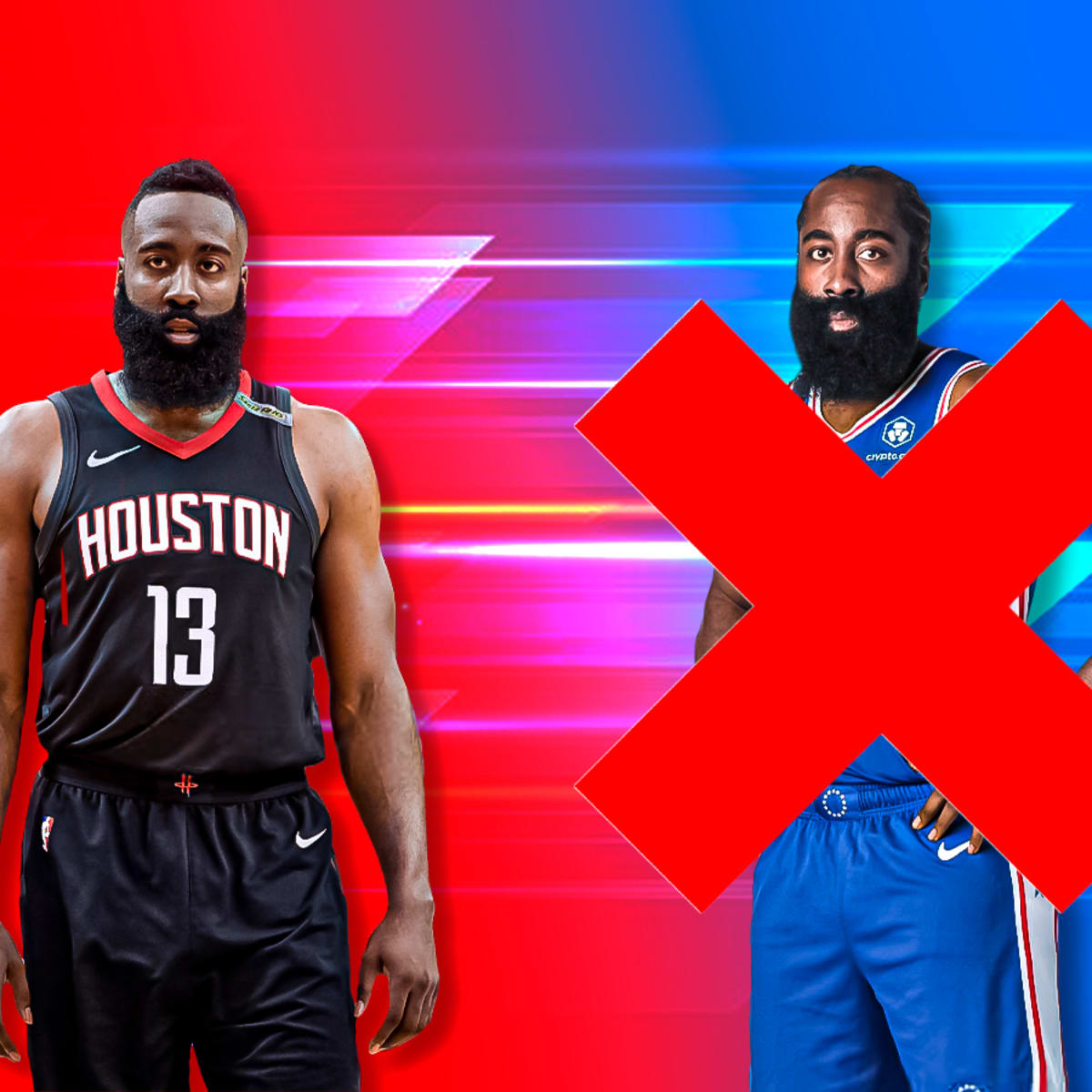 哈登欲回归出战遭76人劝返,曝哈登考虑重回火箭