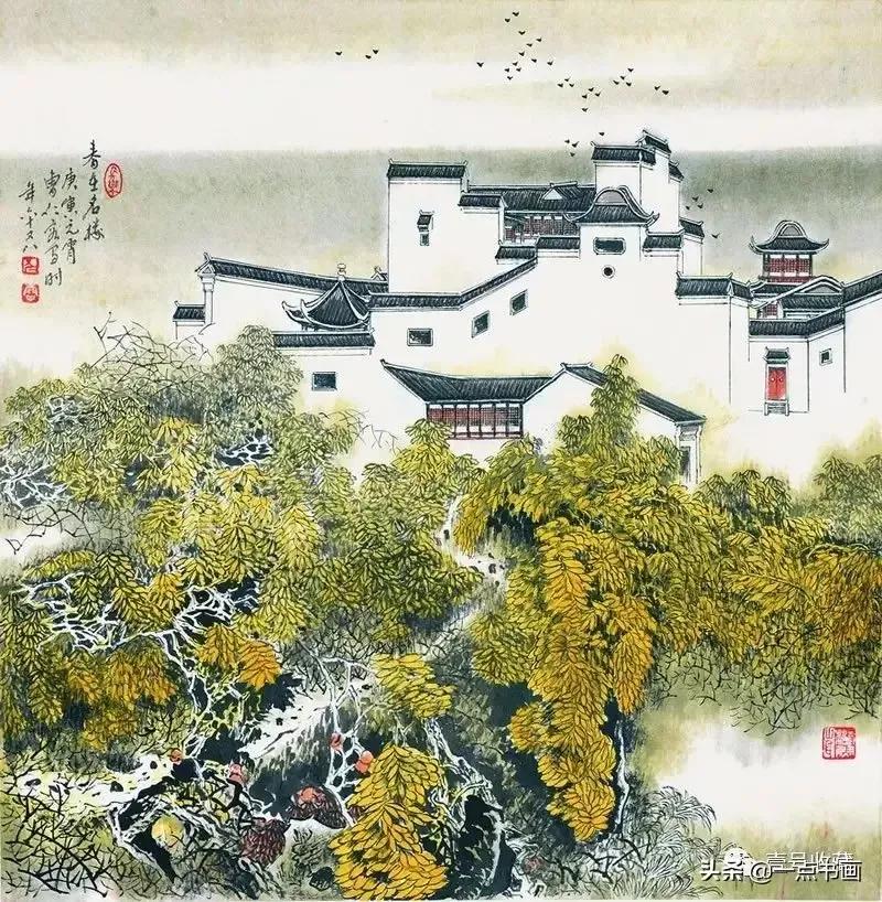 中国画江南山水画欣赏,江南山水画优美而迷人