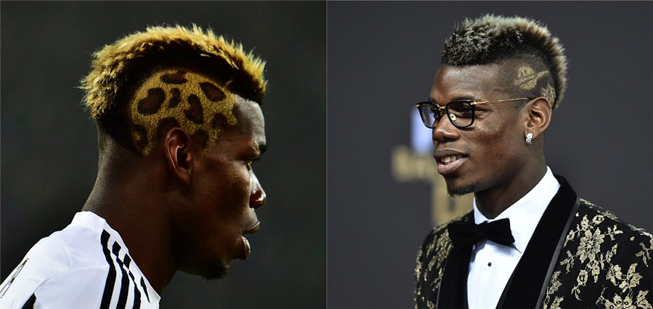 足球姆巴佩绿色头发,博格巴c罗