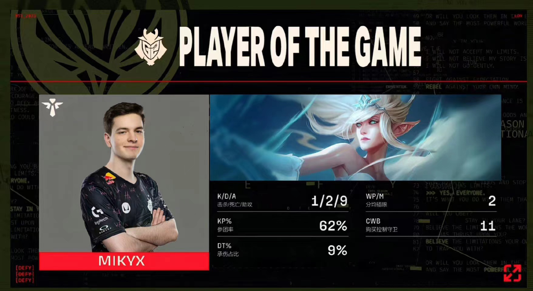 G23-0横扫MAD完成复仇，赛后官博整活：皮肤选风女怎么样