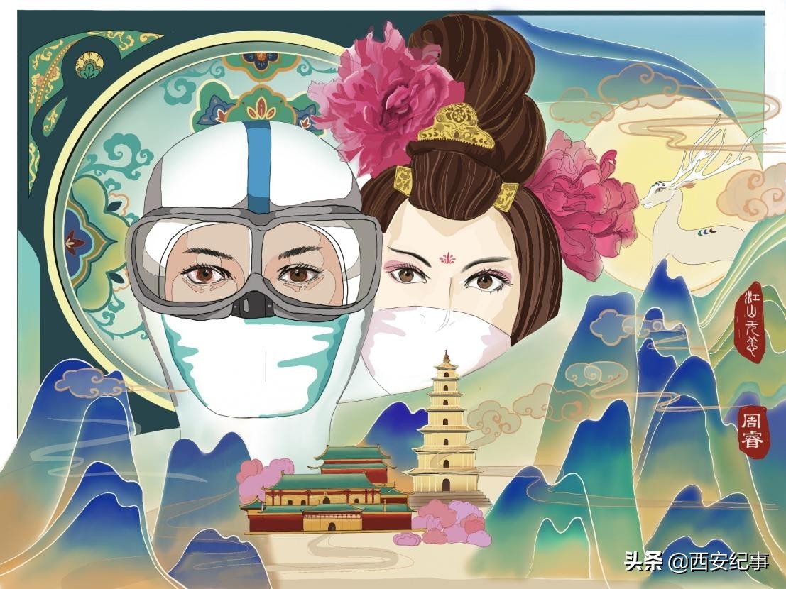 童心共绘抗击疫情的绘画作品,童心抗疫致敬先锋美术作品