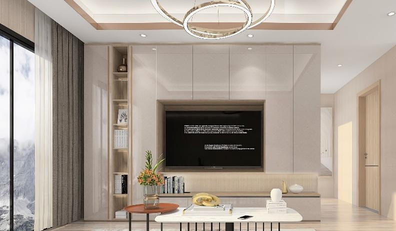 现在装电视柜的效果图,一整面墙电视柜效果图