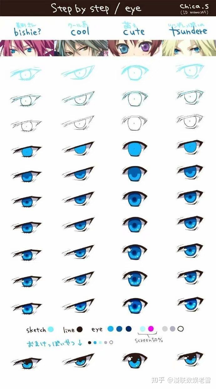 动漫古代美女的眼睛素描怎么上色,漫画教学入门零基础学画眼睛视频
