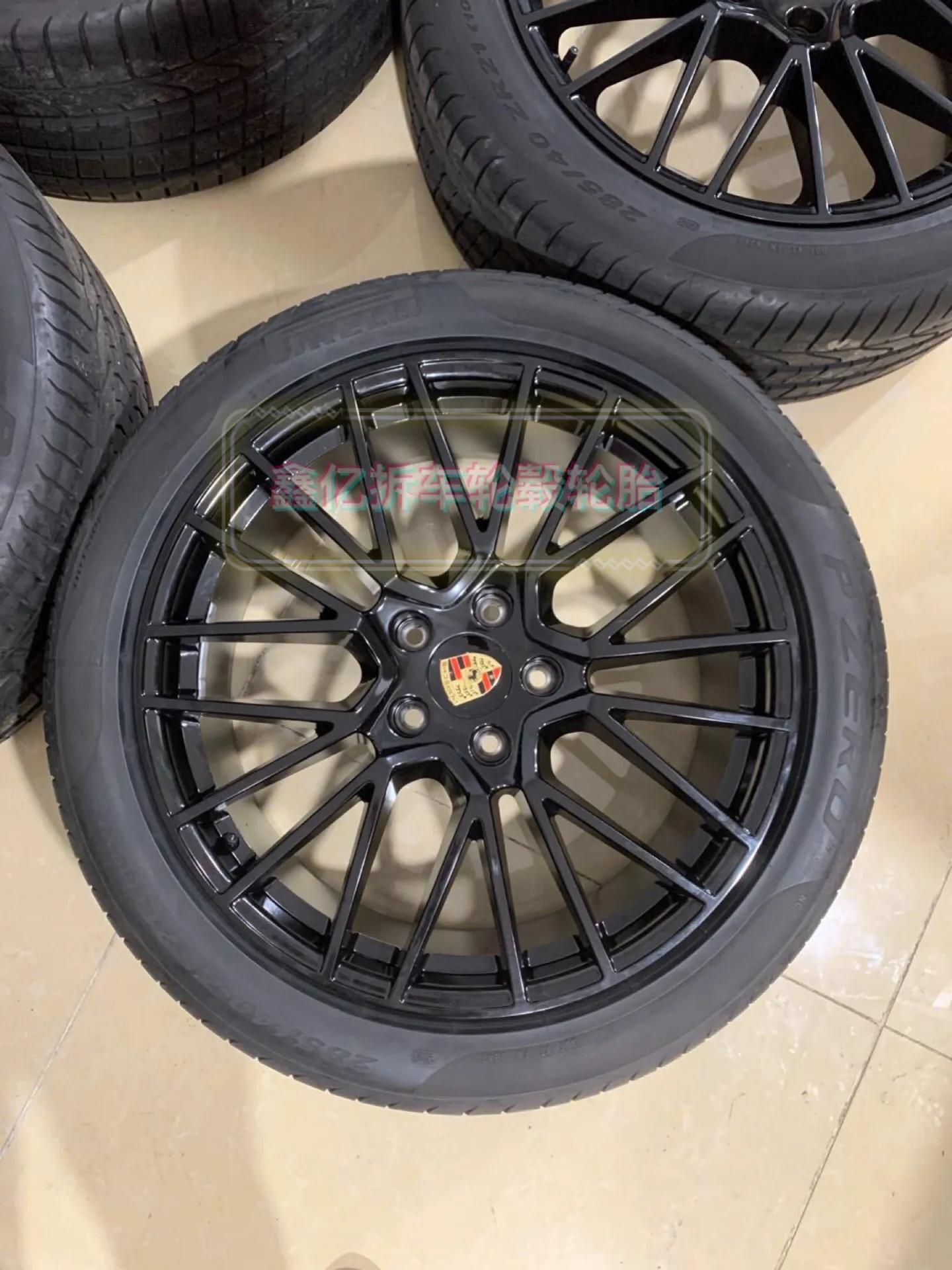 保时捷卡宴鸟巢轮毂拆车件,保时捷卡宴21寸鸟巢轮毂轮胎