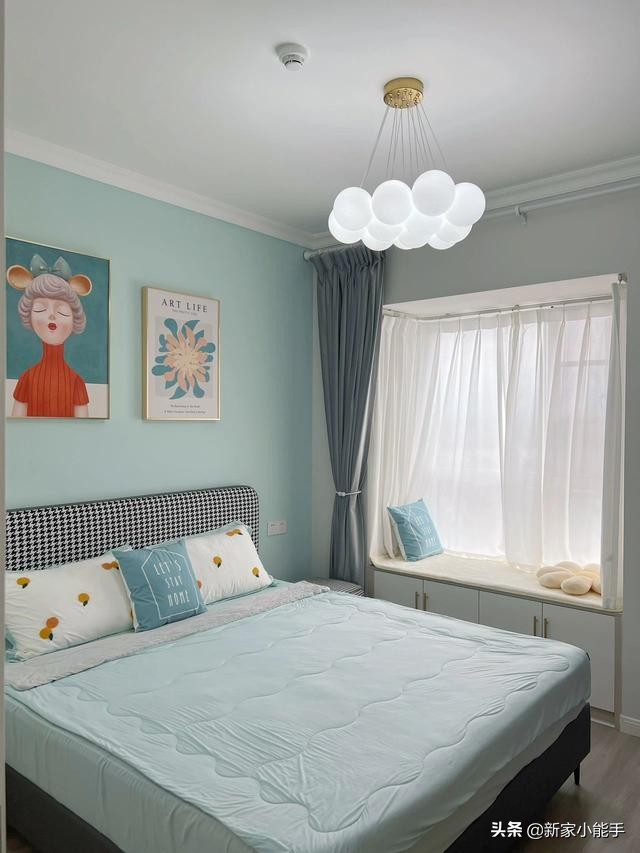 年轻人婚房主卧室装修效果图大全,年轻人装修效果图现代简约轻奢