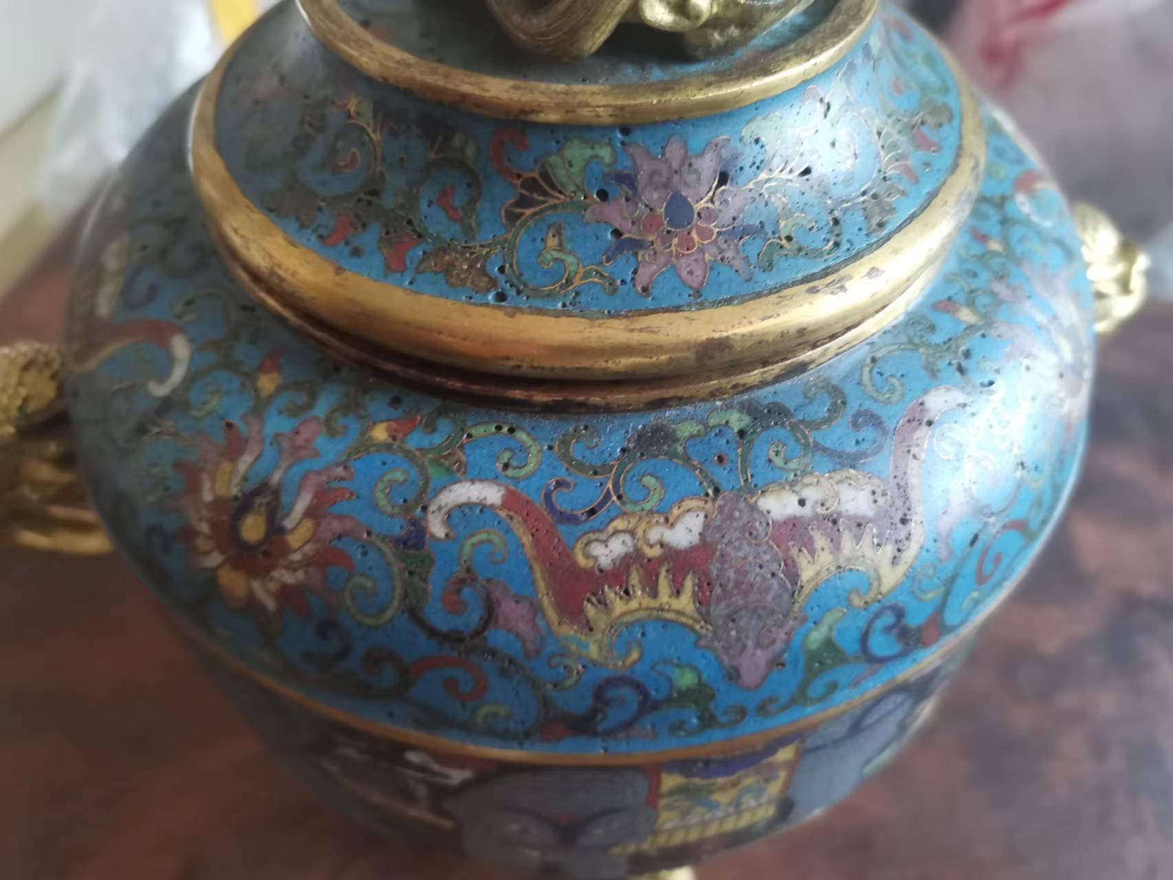 明代景泰蓝鼎,明代掐丝珐琅景泰蓝