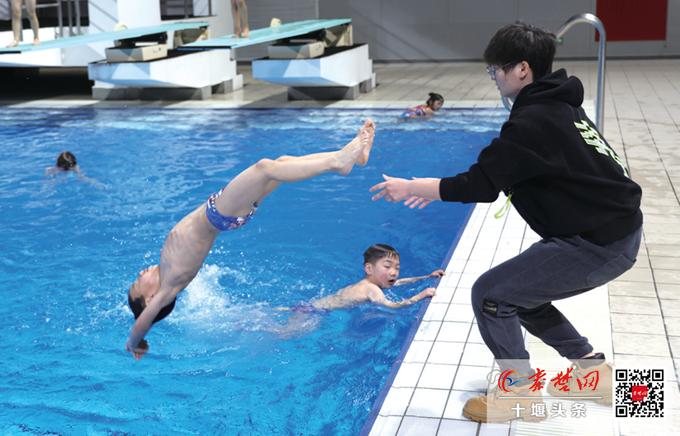 跳水萌娃队,十堰少儿游泳队
