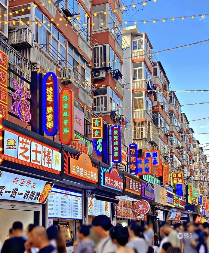 李村步行街夜市,台东路步行街李村夜市