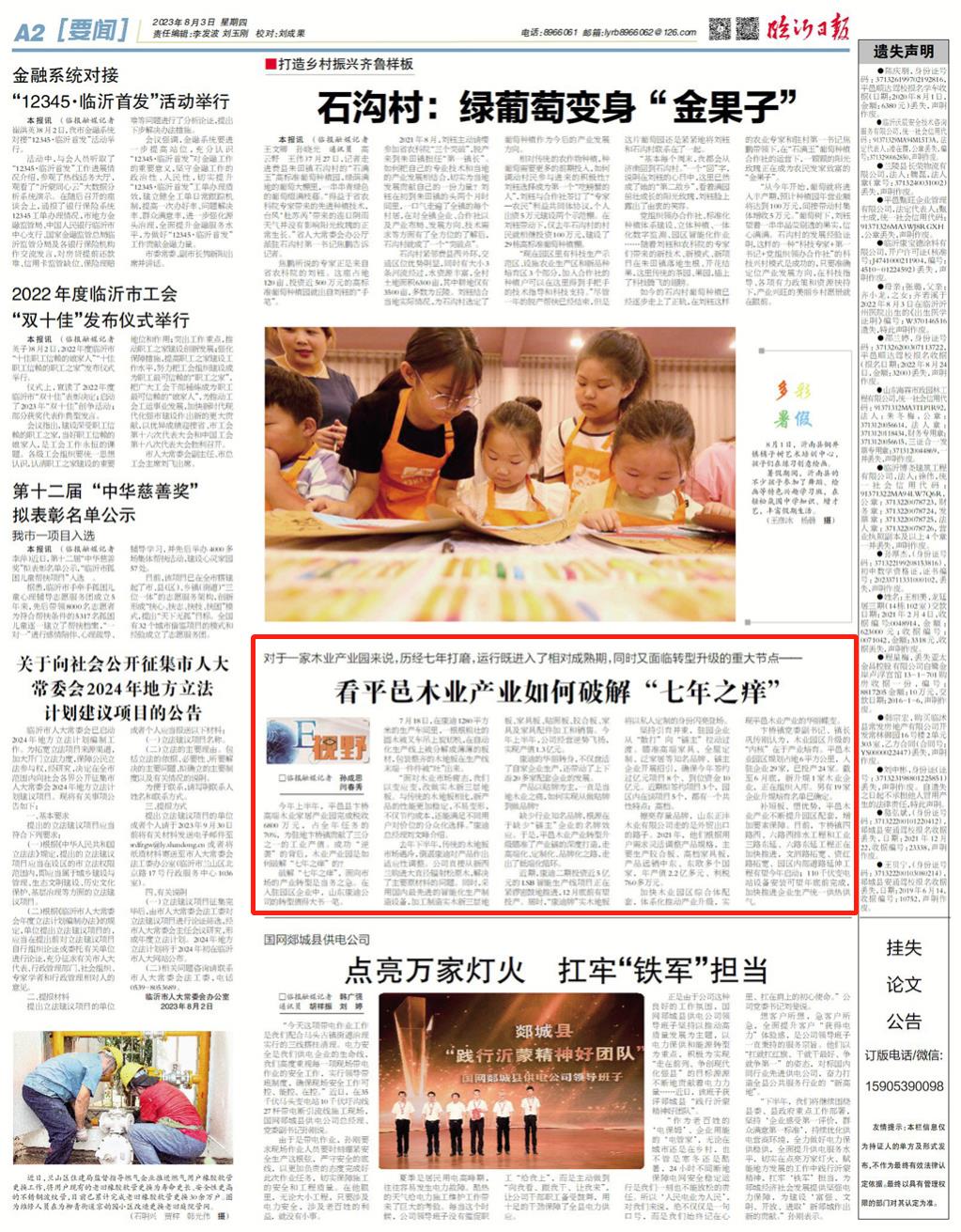 e视野,平邑木业发展趋势