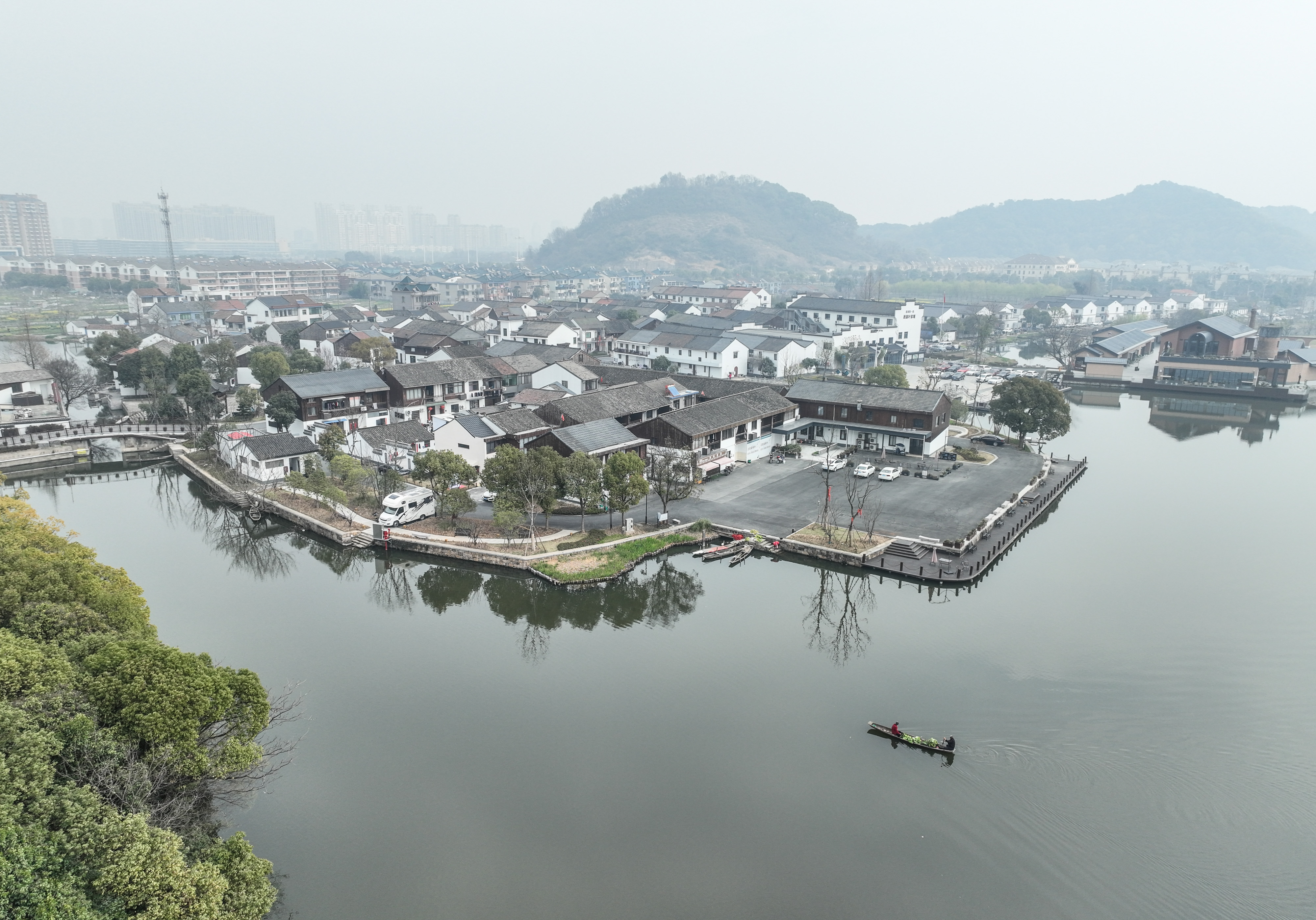 绍兴诸暨小镇街景实拍,绍兴城中村改造鉴湖村